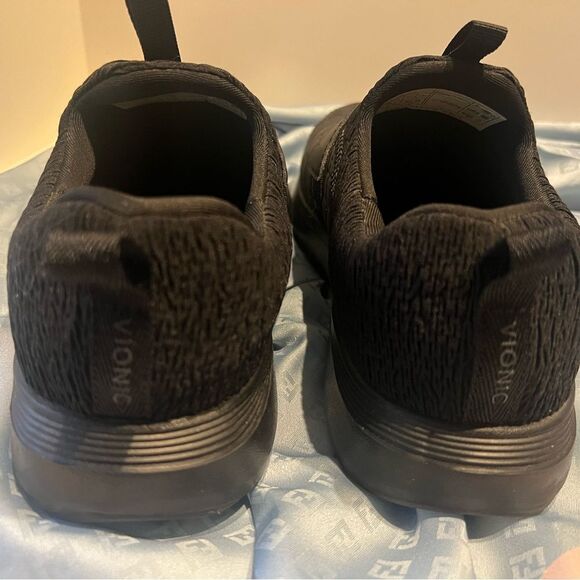 Vionic Dianne Neoprene Slip On Shoes Size 8 Black Rhinestones Comfort - Picture 3 of 7